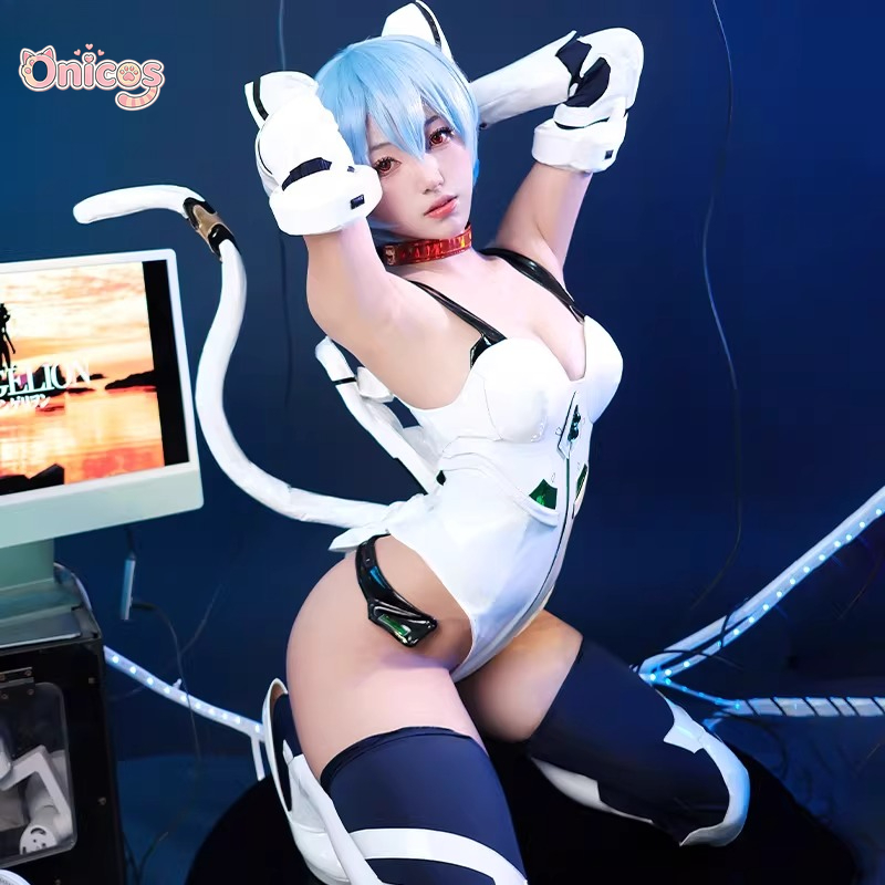 Ayanami Rei Katzenohren Anime  – Anime Cosplay Jumpsuit Bewertung und Preis