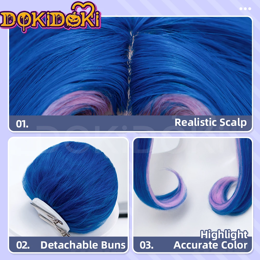 AUF LAGER Guinevere Olivia Per – Anime Cosplay Blue Hair Bewertung und Preis