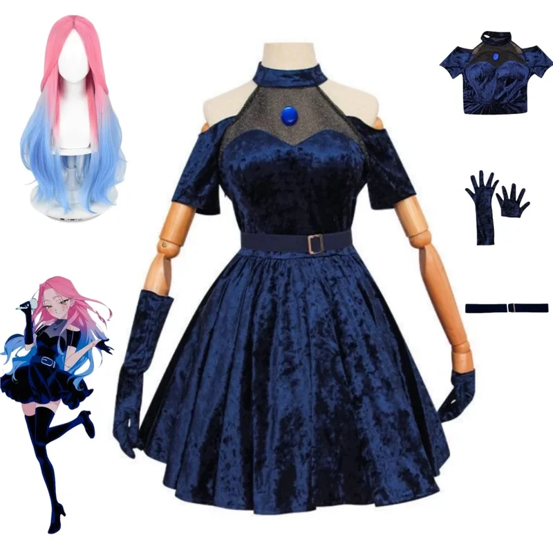 2026 Mizi Cosplay Kostüm Anime – Anime Cosplay Blue Hair Bewertung und Preis