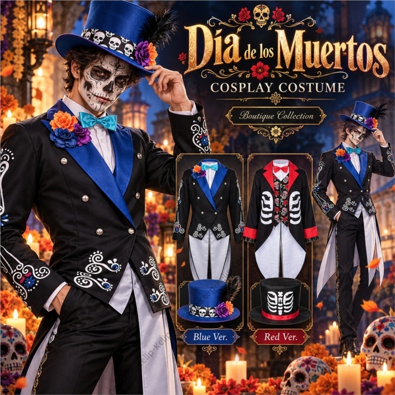 Día de los Muertos Paar-Cospla – Anime Cosplay Couple Bewertung und Preis