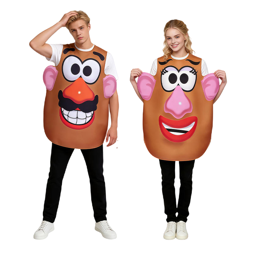 Kartoffelkopf-Kostüm Herr und  – Anime Cosplay Couple Bewertung und Preis