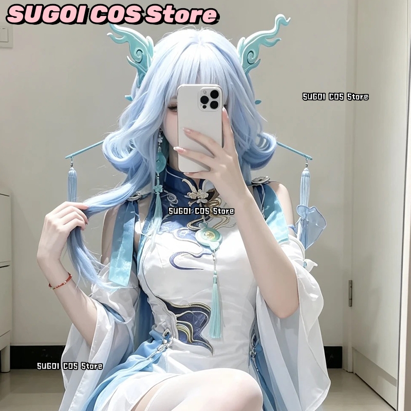 C921Anime-Spiel Wuthering Wave – Anime Cosplay Blue Hair Bewertung und Preis